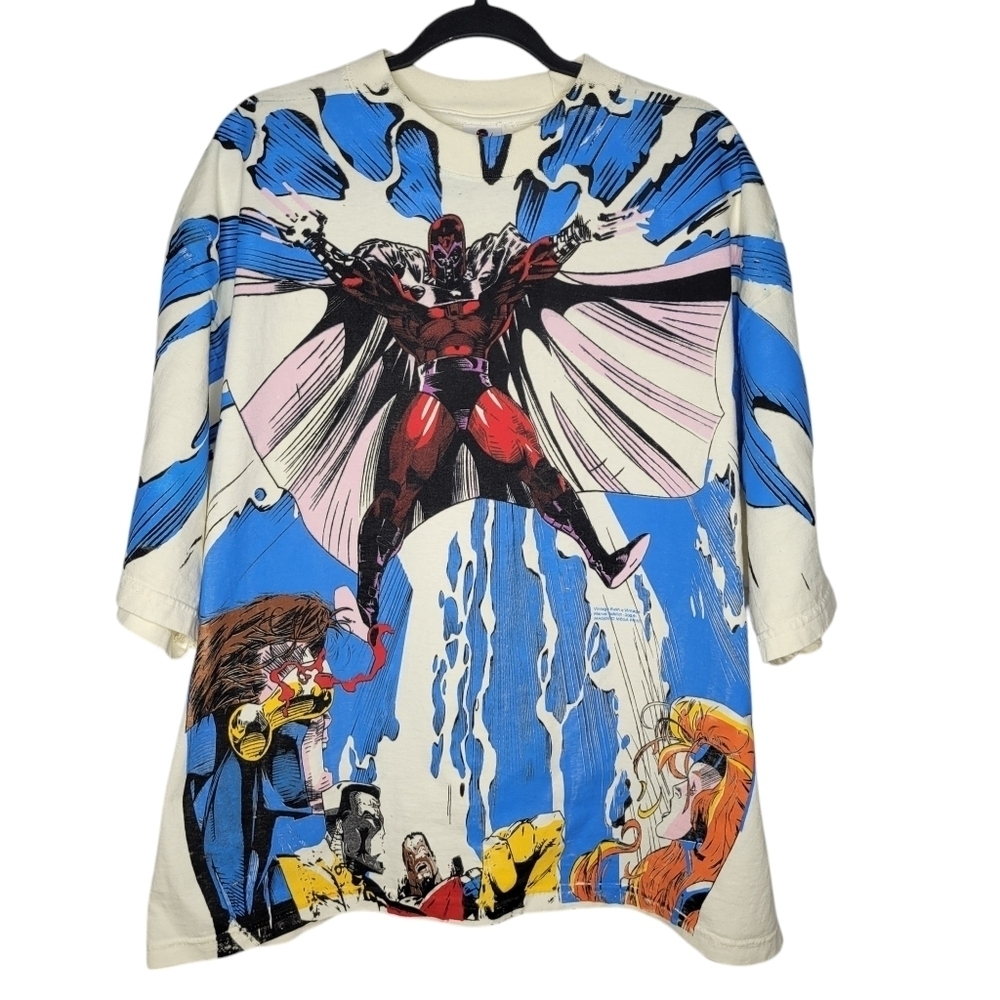 Vintage Rush x Vintage Marvel Addict 2024 Magneto Mega Print Size Large